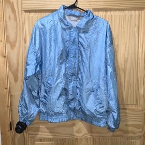 Blair VINTAGE baby blue windbreaker jacket size L